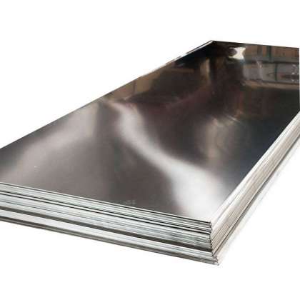 Stainless steel metal brushed background or texture of brushed steel plate with reflections Iron plate and shiny